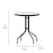 Flash Furniture Bellamy 23.75'' Bronze Round Tempered Glass Metal Table TLH-070-1-BZ-GG - alternate 3